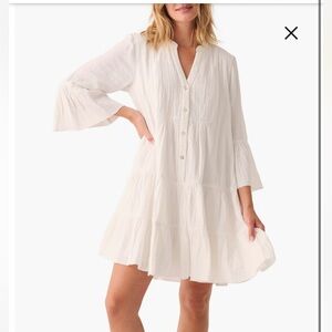 Faherty Organic Cotton Dress - Kasey Dream Gauze